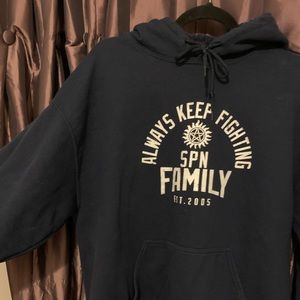 Supernatural Always Keep Fighting Navy Sweatshirt